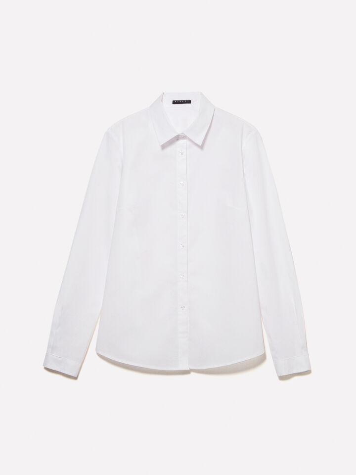 White slim fit shirt - null - White | Sisley image number 6